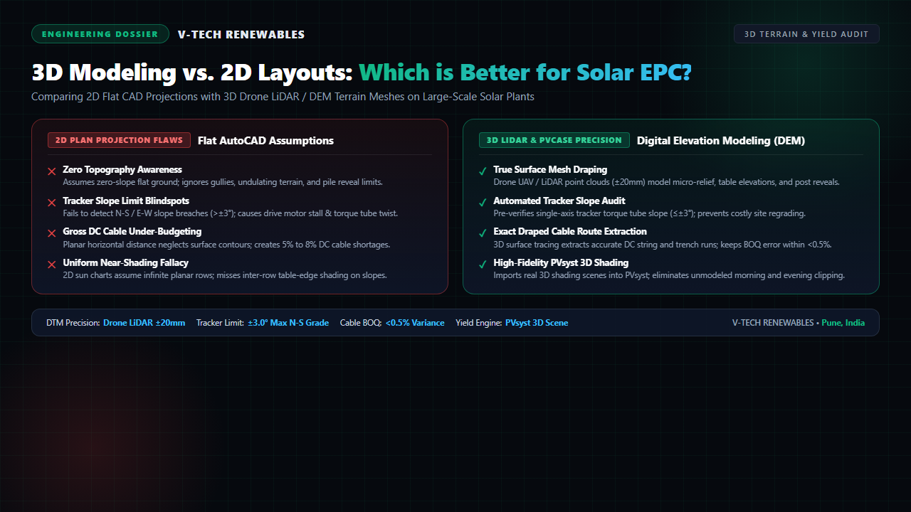 3D Modeling vs. 2D Layouts: Which is Better for Large-Scale Solar EPC?