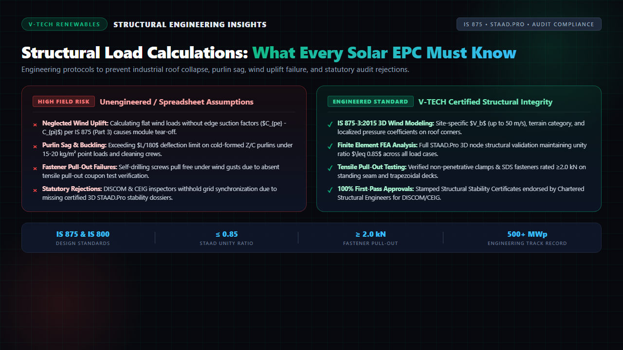 Structural Load Calculations: What Every Solar EPC Owner Needs to Know